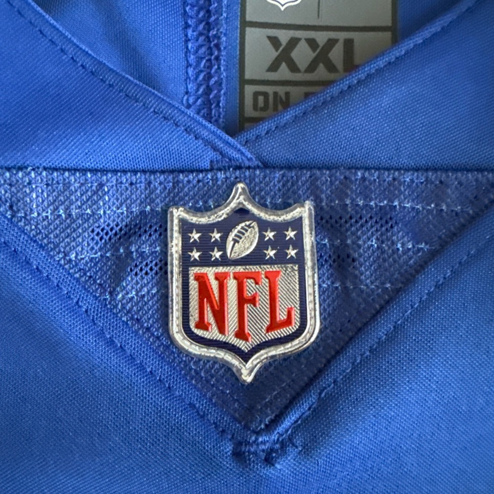 Men’s Nike Kayvon Thibodeaux #5 New York Giants Vapor Limited Jersey Sz 2XL Blue - Picture 5 of 6